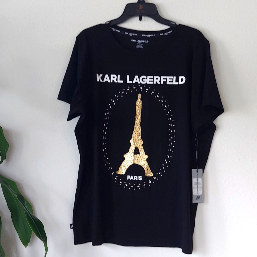 Karl Lagerfeld Eiffel Tower T-shirt New!